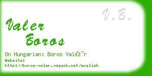 valer boros business card